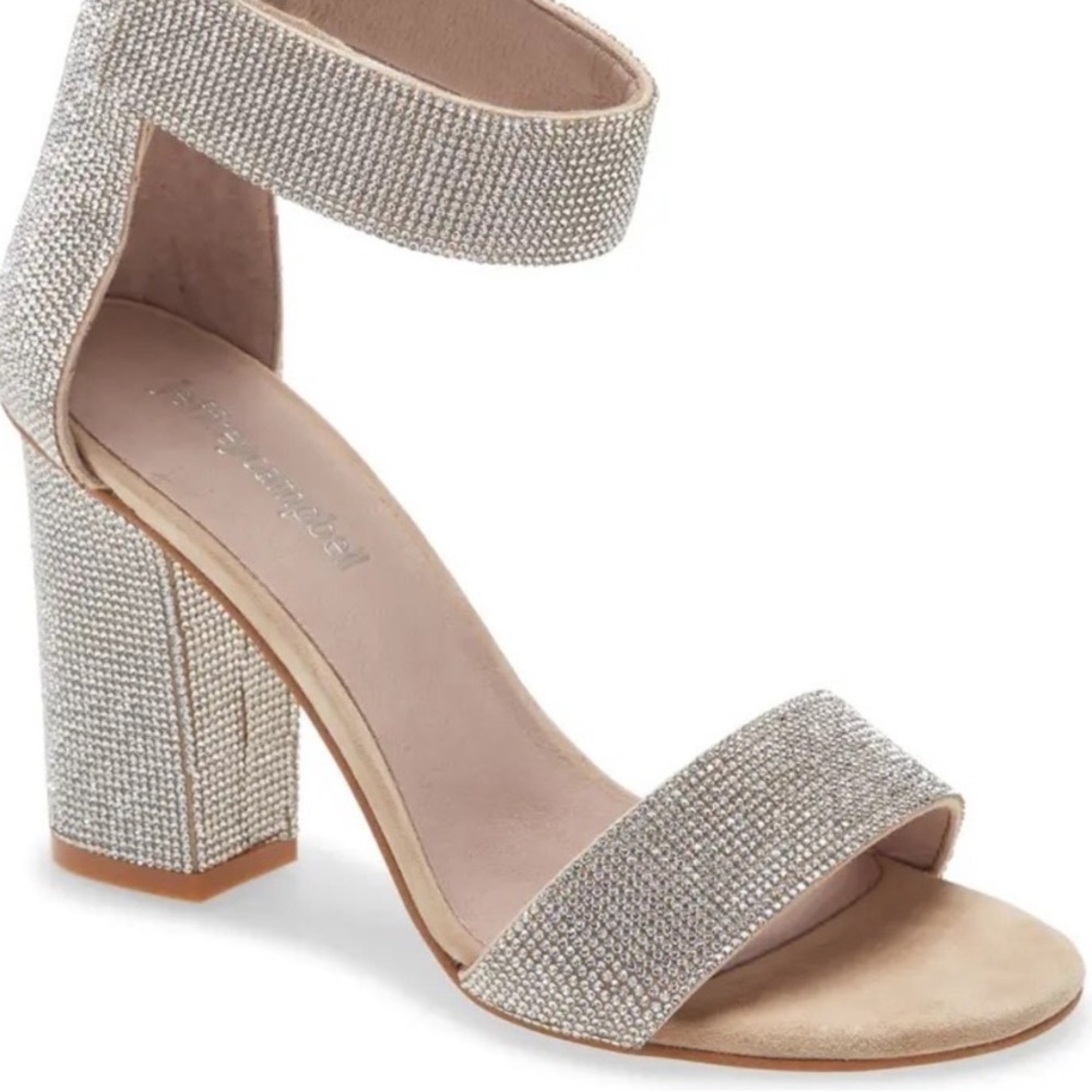 Jeffery Campbell Lindsay Silver Sparkle Heels